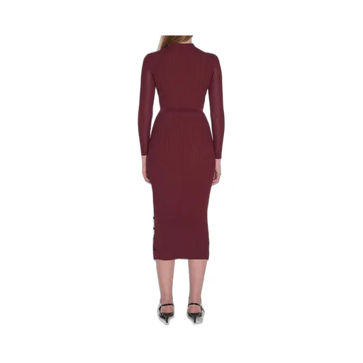 Self-Portrait Cut-Out Detailed Knitted Midi Dress