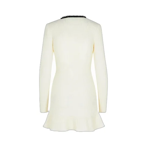 Self-Portrait Bead-Detailed Long-Sleeved Mini Dress