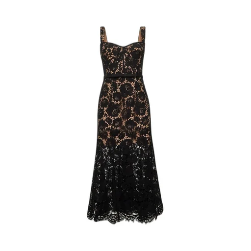 Self-Portrait Fine Lace Midi Dress
