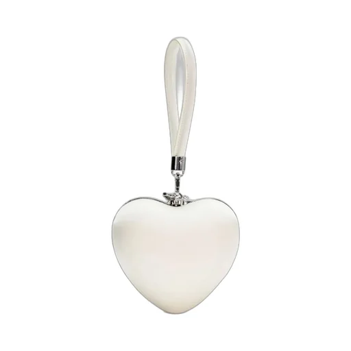Self-Portrait Pearl Heart Clutch Bag