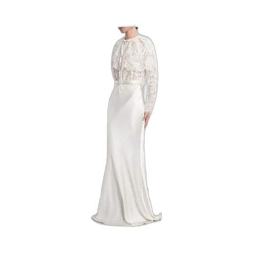 Self-Portrait Laced Cape Maxi Dress
