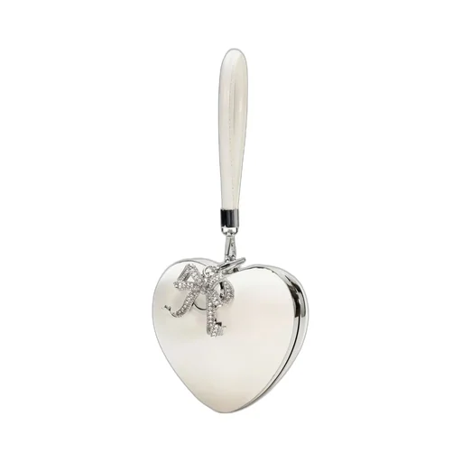 Self-Portrait Pearl Heart Clutch Bag