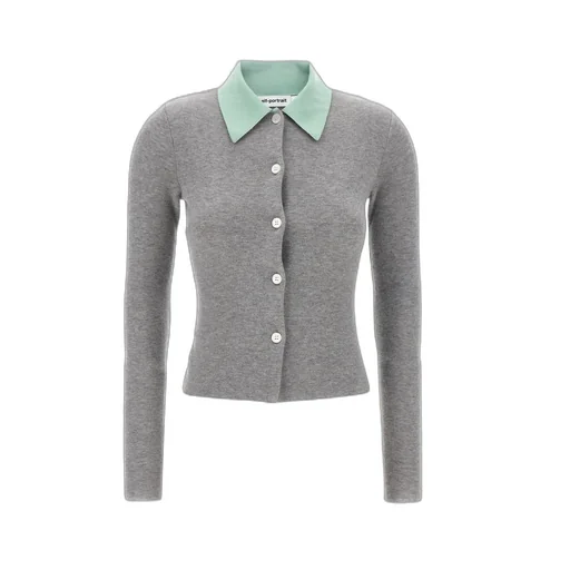 Self-Portrait Buttoned Knitted Cardigan