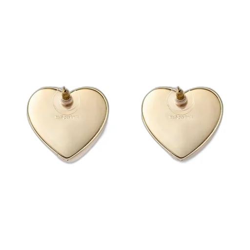 Self-Portrait Embellished Heart Earrings