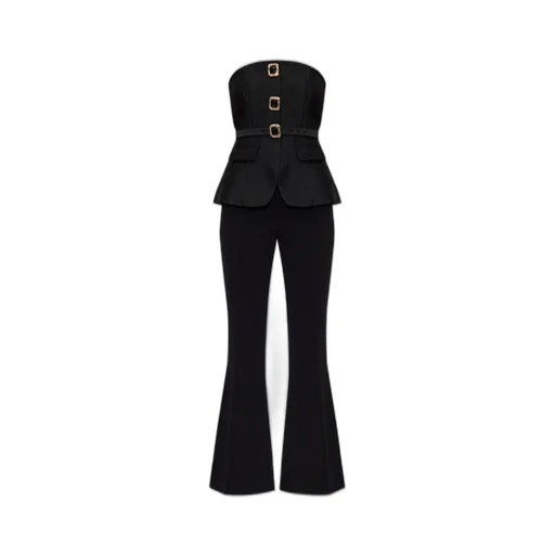 Self-Portrait Taffeta Bandeau Jumpsuit