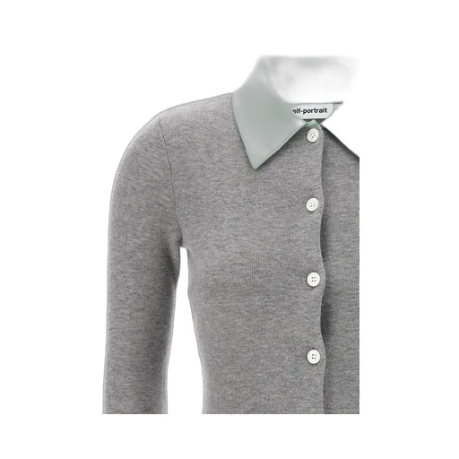 Self-Portrait Buttoned Knitted Cardigan