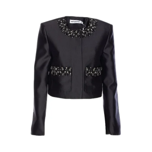 Self-Portrait Embellished Cropped Jacket