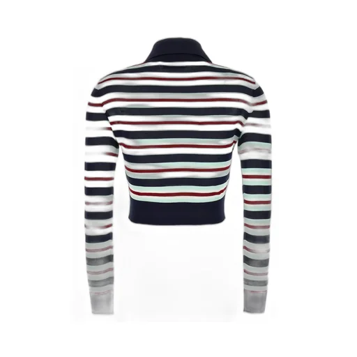 Self-Portrait Striped Knitted T-Shirt