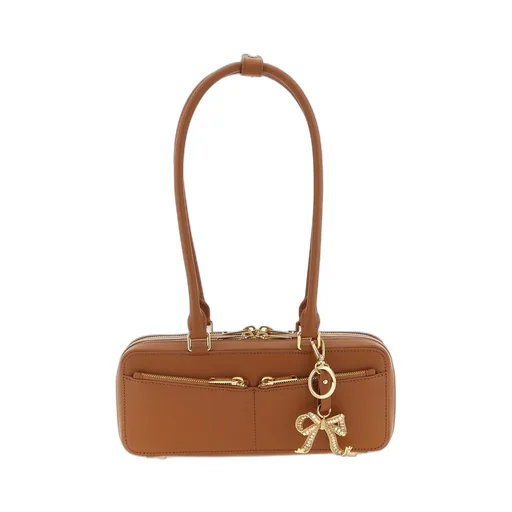 Self-Portrait Bow Charm Embellished Baguette Shoulder Bag