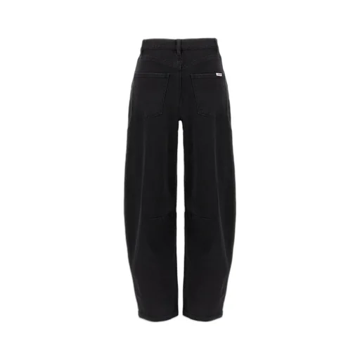 Self-Portrait Logo Patch Barrel-Leg Jeans