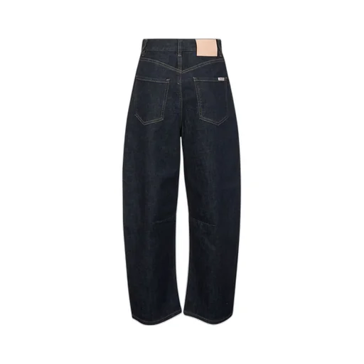 Self-Portrait Logo Patch Barrel-Leg Jeans