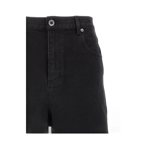 Self-Portrait Logo Patch Barrel-Leg Jeans