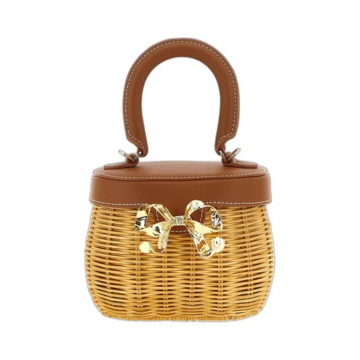 Self-Portrait Bow Basket Bag