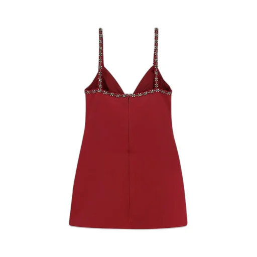 Self-Portrait Satin Strappy Mini Dress
