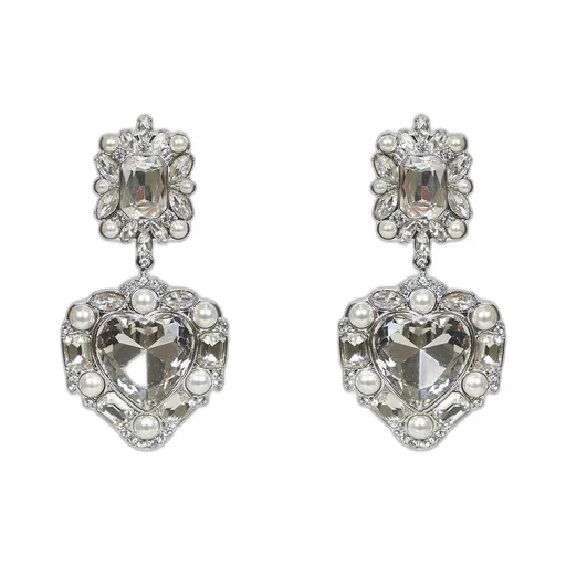 Self-Portrait Heart Shaped Pendant Earrings