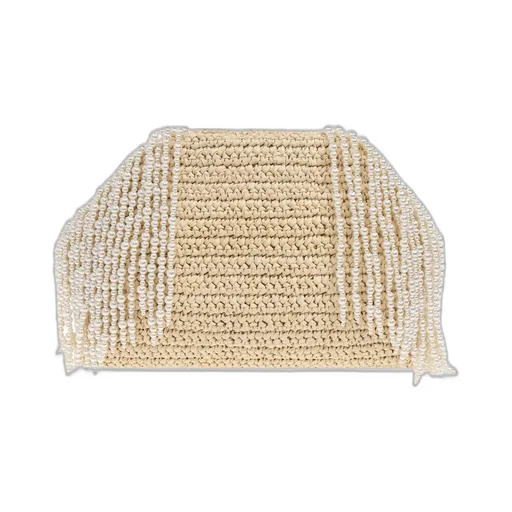 Self-Portrait Embellished Fringe Clutch Bag