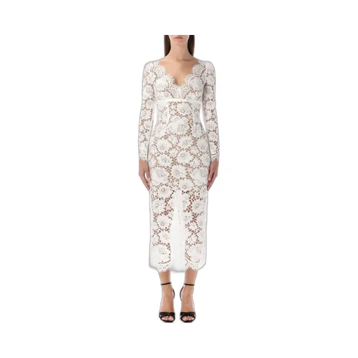 Self-Portrait Floral Laced Midi Dress