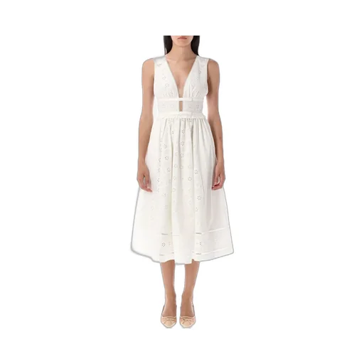 Self-Portrait Broderie Midi Dress