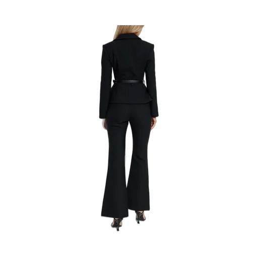 Self-Portrait Double Breasted Belted Blazer Flared Trousers Jumpsuit