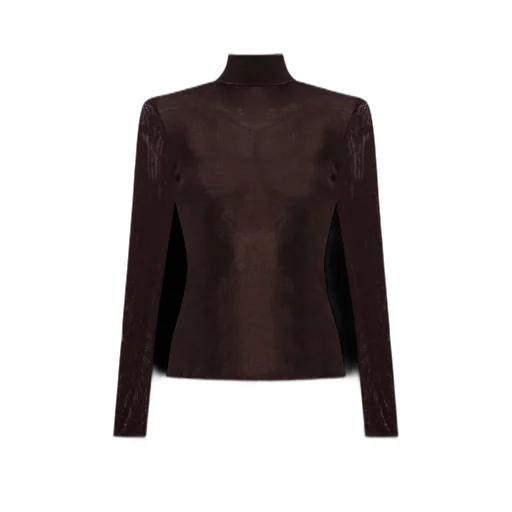 Self-Portrait Turtleneck Fitted Top