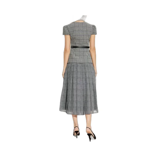 Self-Portrait Houndstooth Midi Dress