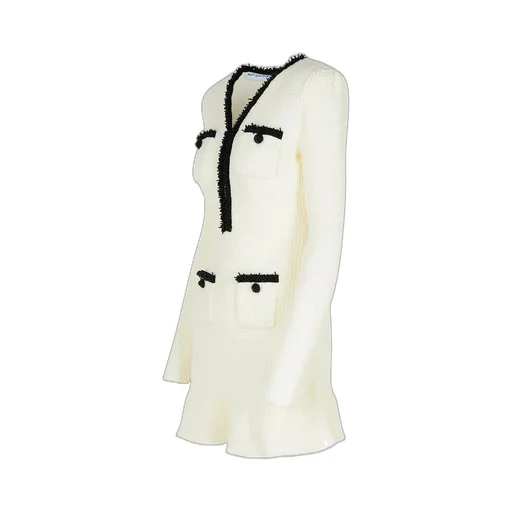 Self-Portrait Bead-Detailed Long-Sleeved Mini Dress