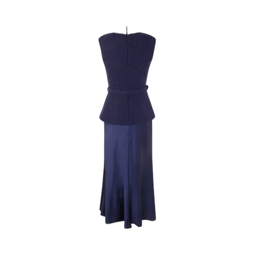 Self-Portrait Boucle Sleeveless Midi Dress