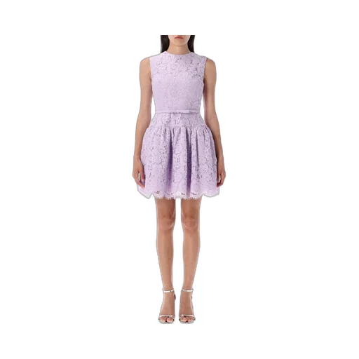 Self-Portrait Lace-Embroidered Mini Dress