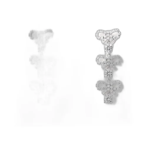 Self-Portrait Embellished Micro Bow Tiered Earrings