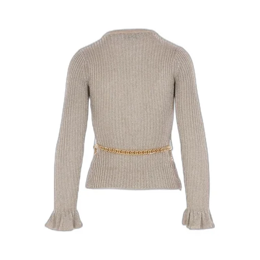 Self-Portrait Lurex Ribbed Knit Top