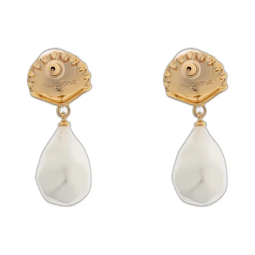 Self-Portrait Tiered Shell Earrings