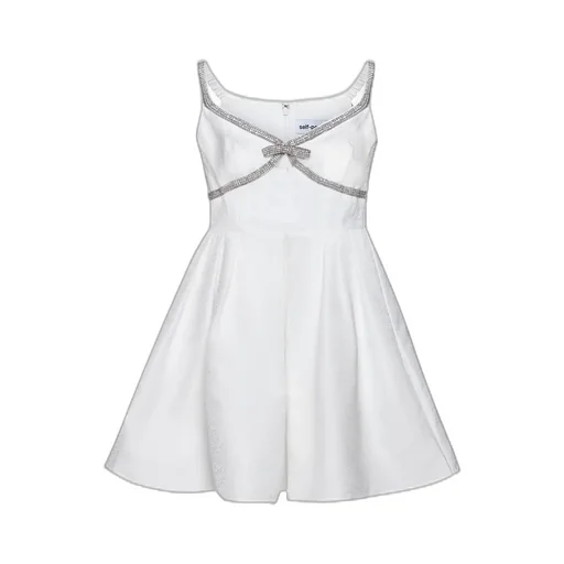 Self-Portrait Bow Detailed Off-Shoulder Mini Dress