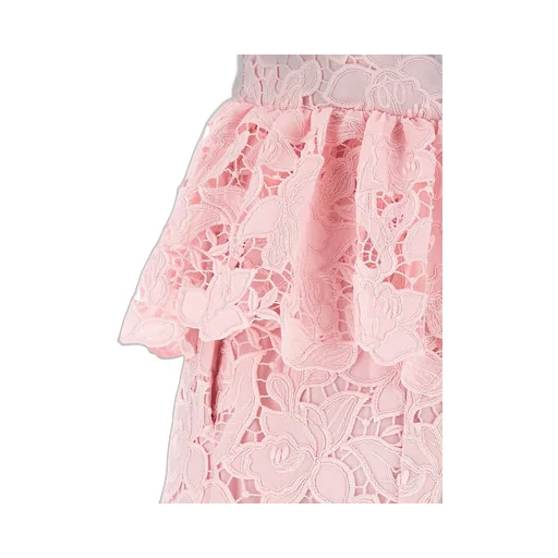 Self-Portrait Lace Peplum Midi Dress