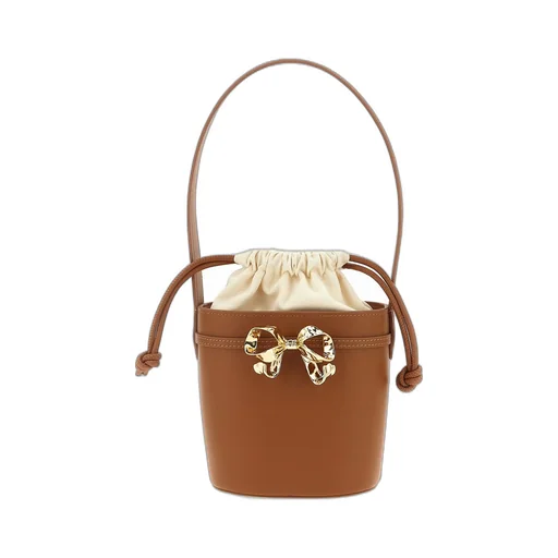 Self-Portrait Bow Drawstring Bucket Bag