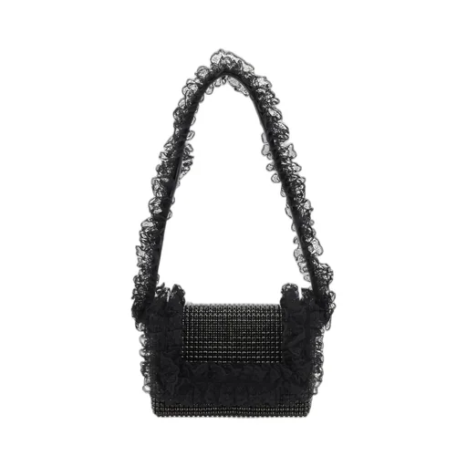 Self-Portrait Lace Detailed Embellished Shoulder Bag