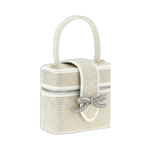 Self-Portrait Satin Embellished Vanity Case