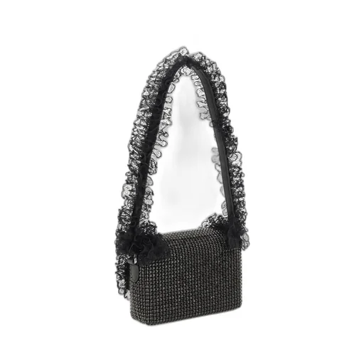 Self-Portrait Lace Detailed Embellished Shoulder Bag