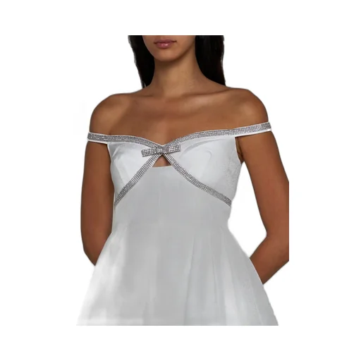 Self-Portrait Bow Detailed Off-Shoulder Mini Dress
