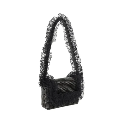 Self-Portrait Lace Detailed Embellished Shoulder Bag