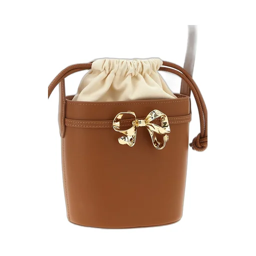 Self-Portrait Bow Drawstring Bucket Bag