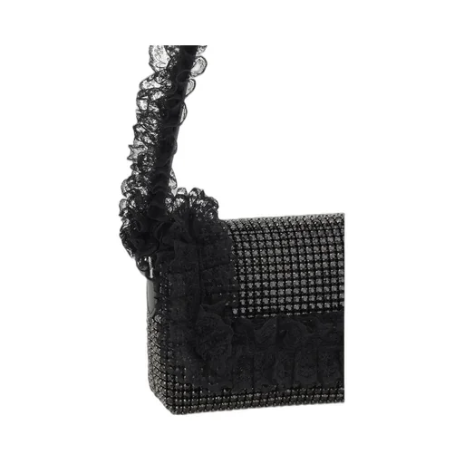Self-Portrait Lace Detailed Embellished Shoulder Bag