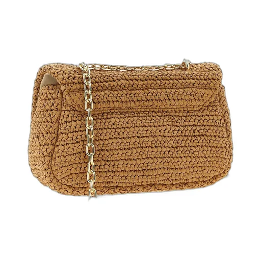 Self-Portrait Bow Charm Chain-Linked Shoulder Bag
