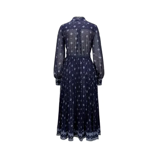 Self-Portrait Printed Chiffon Midi Dress