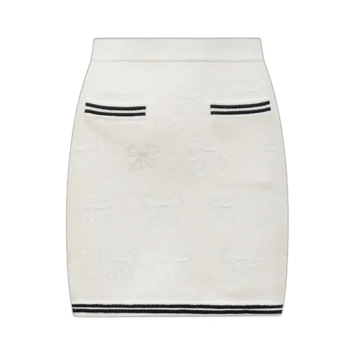 Self-Portrait Bow Jacquard Mini Skirt