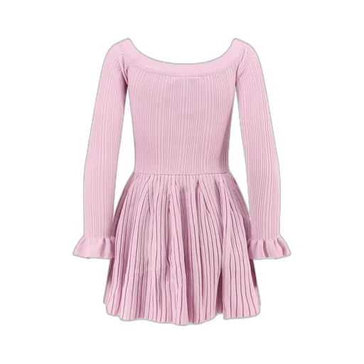 Self-Portrait Ribbed Knit Mini Dress