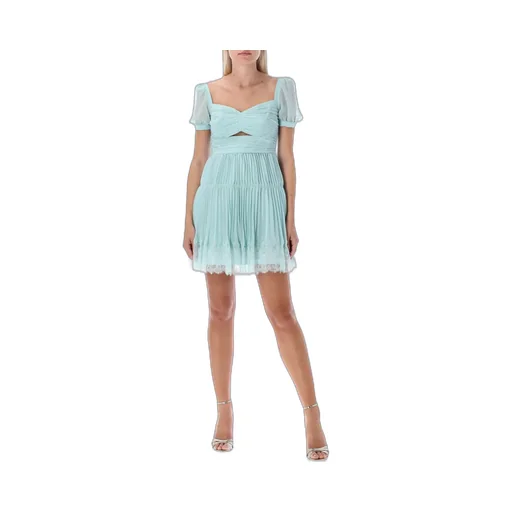Self-Portrait Lace Detailed Cut-Out Mini Dress