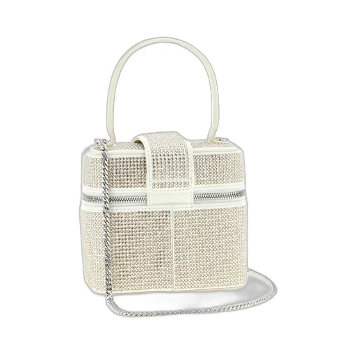 Self-Portrait Satin Embellished Vanity Case