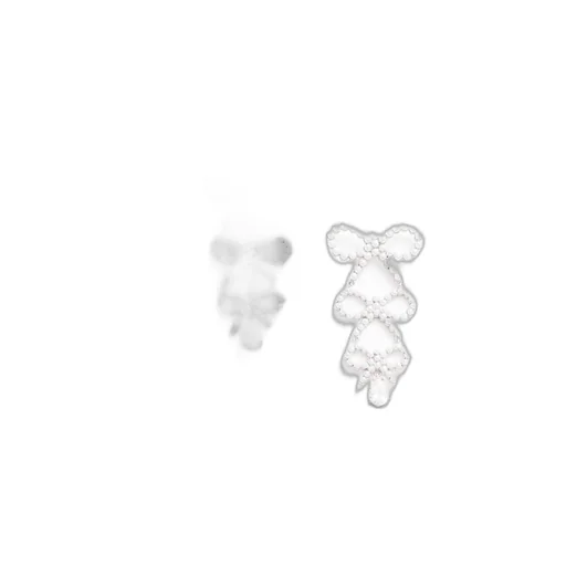 Self-Portrait Tiered Embellished Bow Earrings