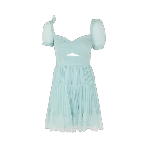 Self-Portrait Lace Detailed Cut-Out Mini Dress