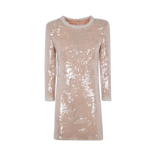 Self-Portrait Embellished Trim Sequin Mini Dress